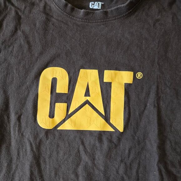 Men's CAT Construction Printed Relax Fit Casual Top Large - Picture 2 of 3